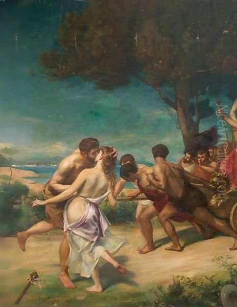 The Triumph Of Bacchus Oil Painting by Carolus (Charles Auguste Emile) Duran