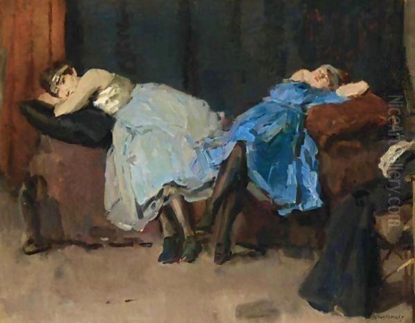 After The Dance Oil Painting by Isaac Israels