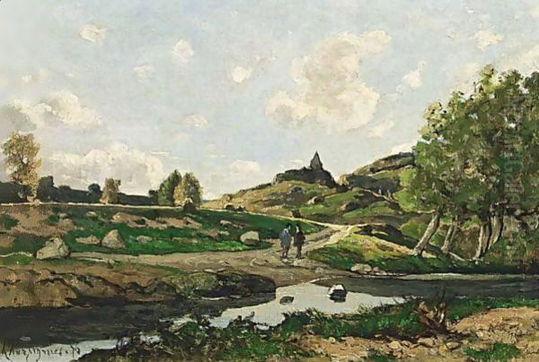 A'La Chapelle Sainte Etienne A' Oil Painting by Henri-Joseph Harpignies