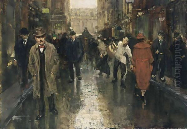 The Spuistraat In The Hague Oil Painting by Floris Arntzenius