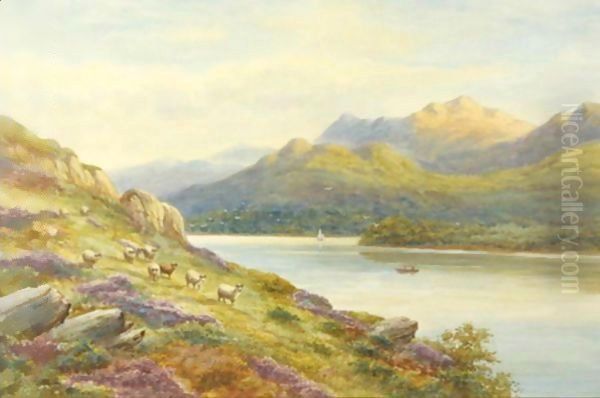 'Near Ladore Derwentwater' And Cader Idris, North Wales' Oil Painting by Harold Lawes