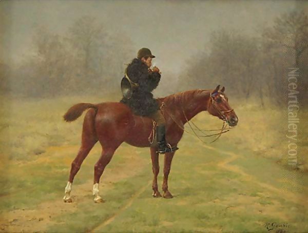 The Huntsman Oil Painting by Jean Richard Goubie