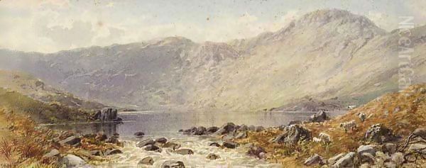 Easedale Tarn Oil Painting by Ernest Albert Waterlow