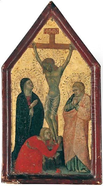 The Crucifixion Oil Painting by Sienese School