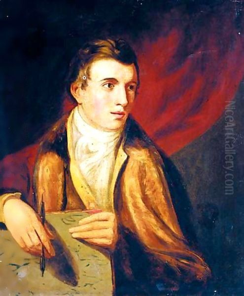 Portrait Of Ramsay Richard Reinagle, R.A. (1775-1862) Oil Painting by John Constable