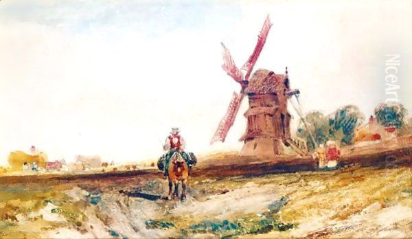 Old Mill, Danbury, Essex Oil Painting by Peter de Wint