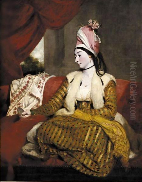 Portrait Of Mrs Baldwin (1763-1839) Oil Painting by Sir Joshua Reynolds