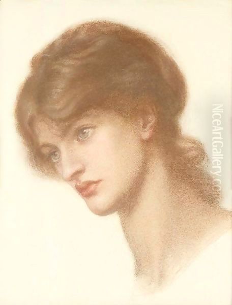 Study Of Marie Spartali For Dante's Dream Oil Painting by Dante Gabriel Rossetti