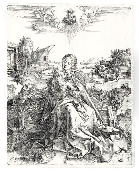 The Holy Family With The Butterfly Oil Painting by Albrecht Durer