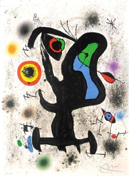 Aiap Unesco '71 (See Cramer 151) Oil Painting by Joaquin Miro