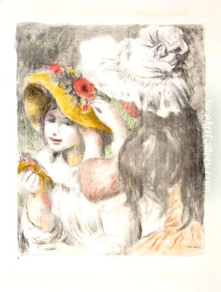 Le Chapeau Epingle 2eme Planche Oil Painting by Pierre Auguste Renoir