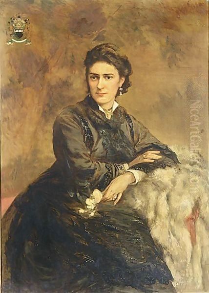 Portrait Of A Lady Oil Painting by Camille Van Camp