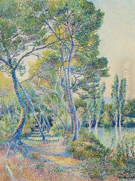 Au Bord De La Riviere Oil Painting by Louis Gaidan