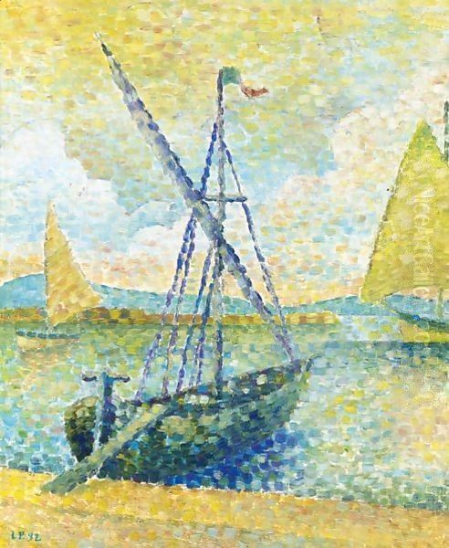 St. Tropez Oil Painting by Leon Pourtau