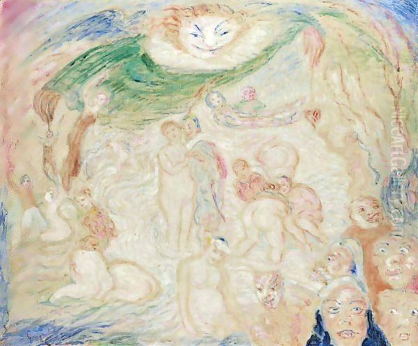 La Nuit De Walpurgis Oil Painting by James Ensor