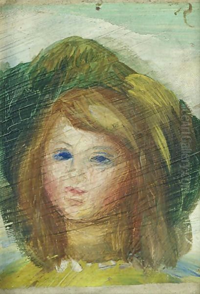 Jeune Fille Oil Painting by Pierre Auguste Renoir