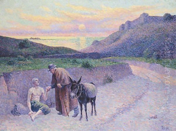 Le Bon Samaritain Oil Painting by Maximilien Luce