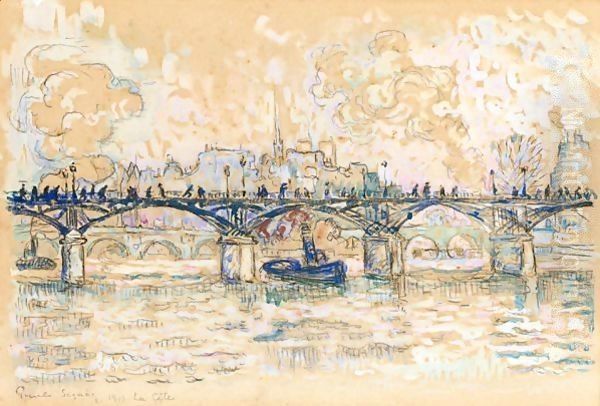 L'Ile De La Cite, Paris Oil Painting by Paul Signac