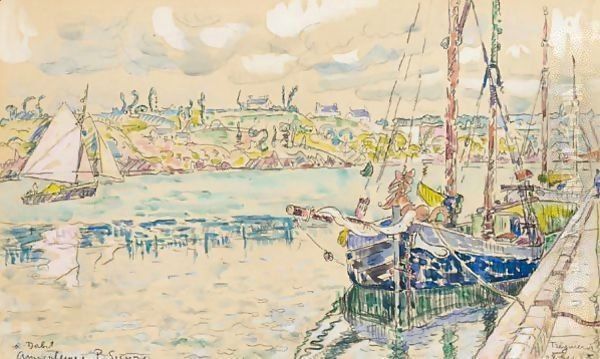 Treguier 3 Oil Painting by Paul Signac