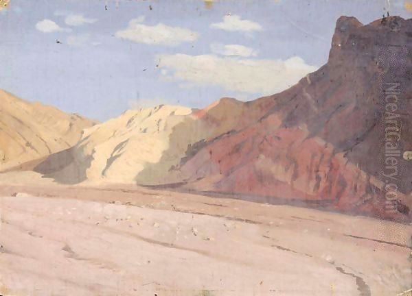 Les Montagnes Au Bord D'Un Wadi Oil Painting by Jean-Leon Gerome