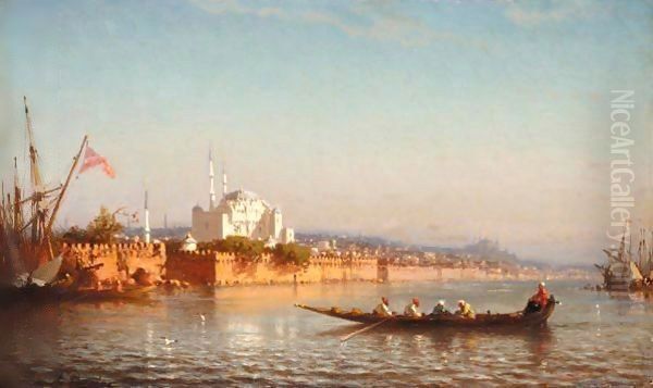 Les Murs Anciens De Constantinople Oil Painting by Amedee Rosier