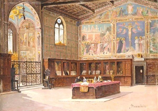 The Sacristy Of The Church Of Santa Croce, Florence Oil Painting by Antonietta Brandeis