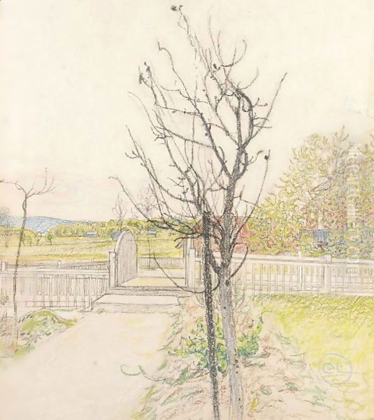 Bron (The Bridge) Oil Painting by Carl Larsson