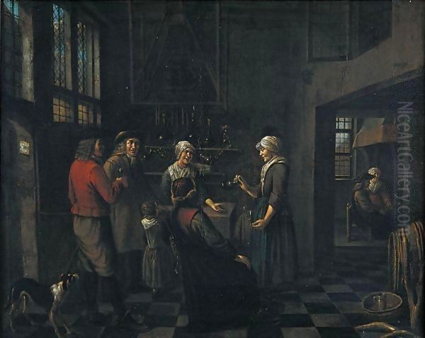 Interno Di Cucina Con Figure Oil Painting by Jan Jozef, the Younger Horemans