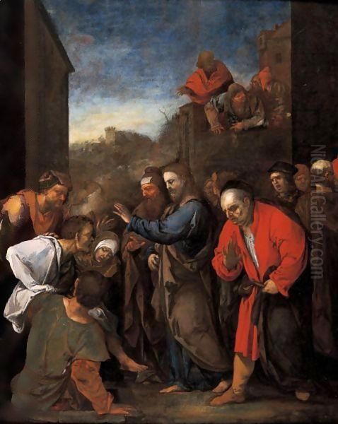 Resurrezione Di Lazzaro Oil Painting by Luca Giordano