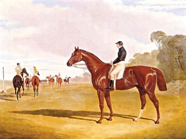 Mundig With William Scott Up, At The Start Of The 1835 Derby Oil Painting by John Frederick Herring Snr