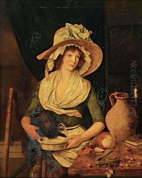 A Kitchen Maid Oil Painting by Henry Robert Morland