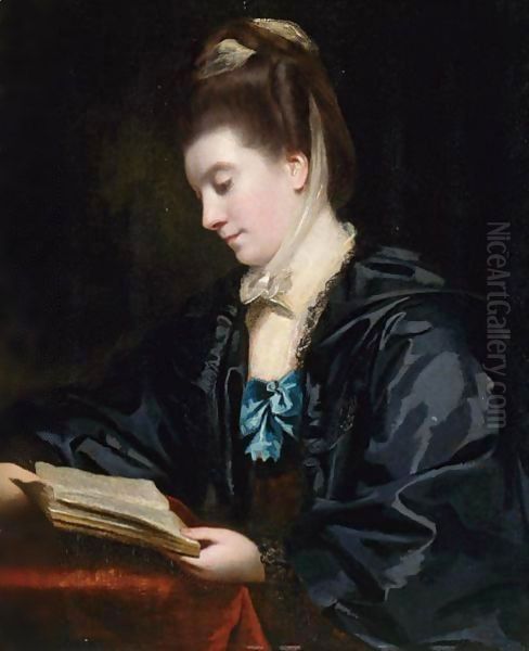 Portrait Of Mrs. Edmund Burke Oil Painting by Sir Joshua Reynolds