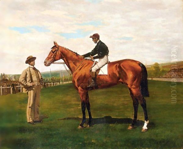 Glaneuse On A Racecourse Oil Painting by Jean Baptiste Edouard Detaille