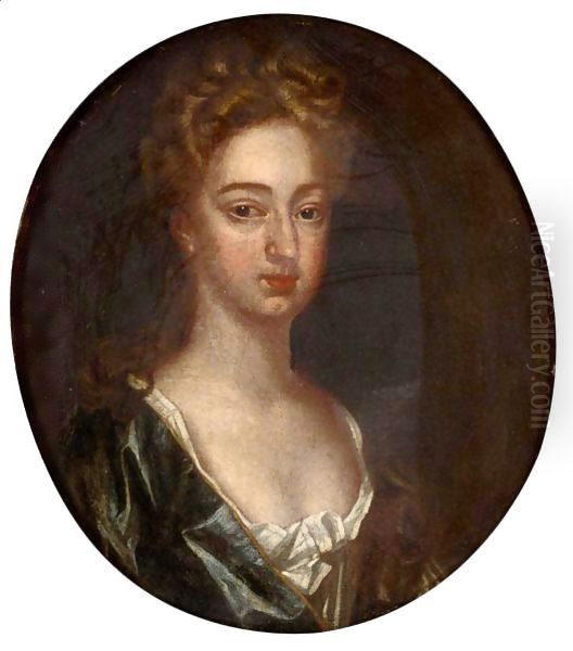 Portrait Of Edward Morgan's Wife Mary Oil Painting by Sir Godfrey Kneller