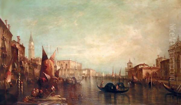 The Grand Canal, Venice 8 Oil Painting by Alfred Pollentine