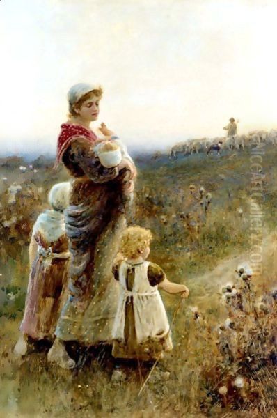 The Shepherd's Return Oil Painting by Thomas Lloyd