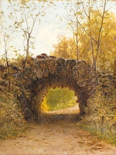 Old Stone Bridge Oil Painting by Gavril Kondratenko