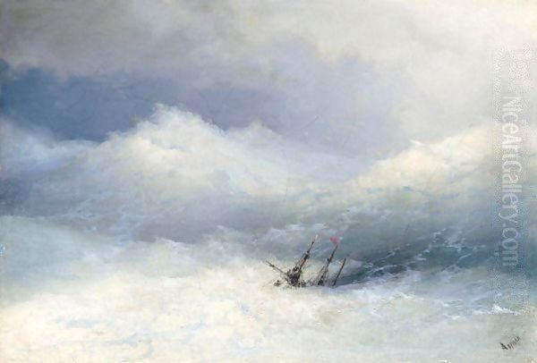 The Shipwreck 5 Oil Painting by Ivan Konstantinovich Aivazovsky