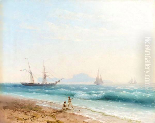 View Of Ischia Oil Painting by Ivan Konstantinovich Aivazovsky