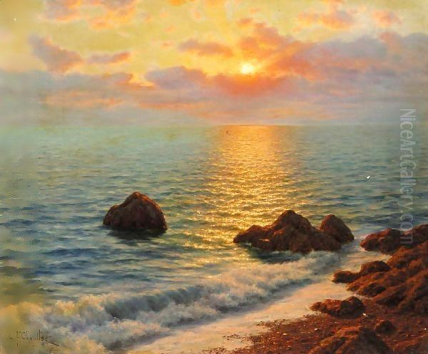 Evening Reflections Oil Painting by Ivan Fedorovich Choultse