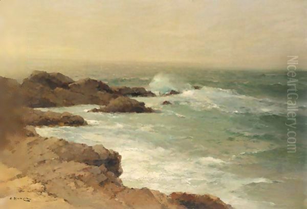 Seascape Oil Painting by Aleksei Vasilievich Hanzen