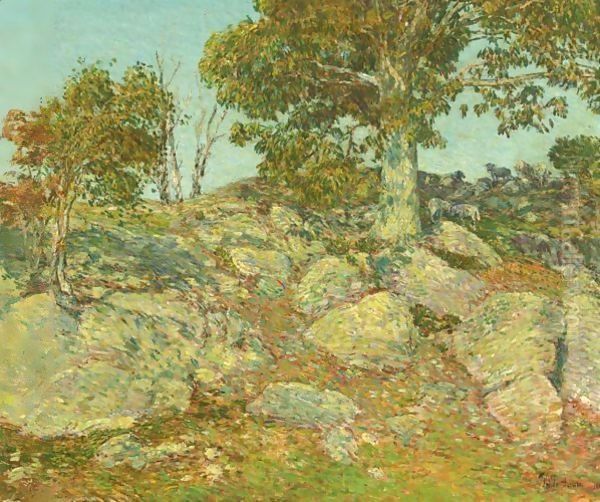 September Oil Painting by Frederick Childe Hassam