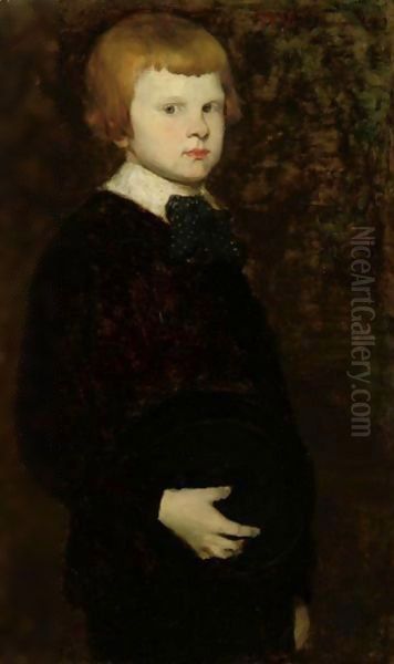 Portait Of A Young Boy (Son Of Karl Theodor Von Piloty) Oil Painting by William Merritt Chase