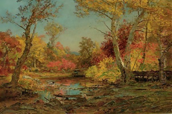 Wawayanda River In Warwick Oil Painting by Jasper Francis Cropsey