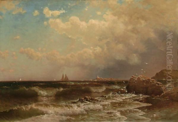 In Gloucester Harbor Oil Painting by Alfred Thompson Bricher