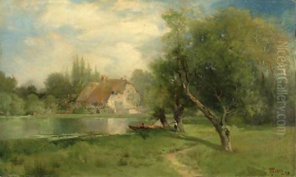 Near East Hampton, Long Island Oil Painting by Thomas Moran