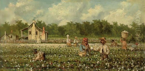 Cotton Field Oil Painting by William Aiken Walker