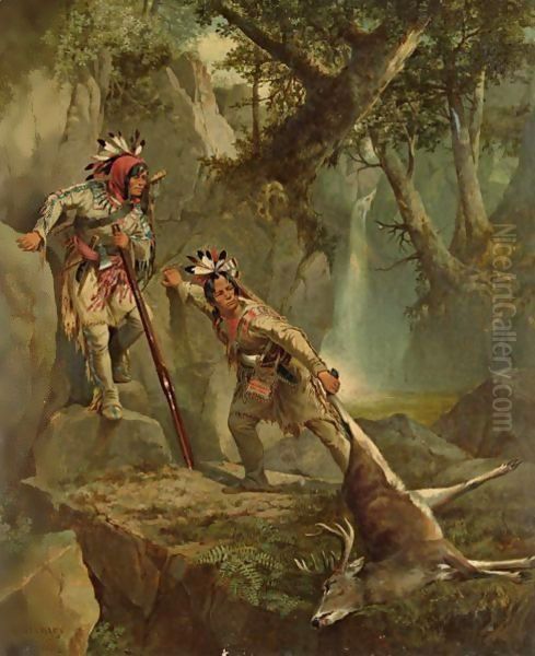 The Deerslayer Oil Painting by John Mix Stanley