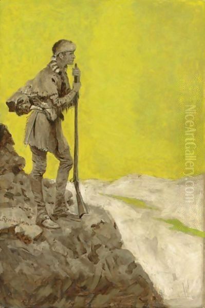 The Pioneer Oil Painting by Frederic Remington