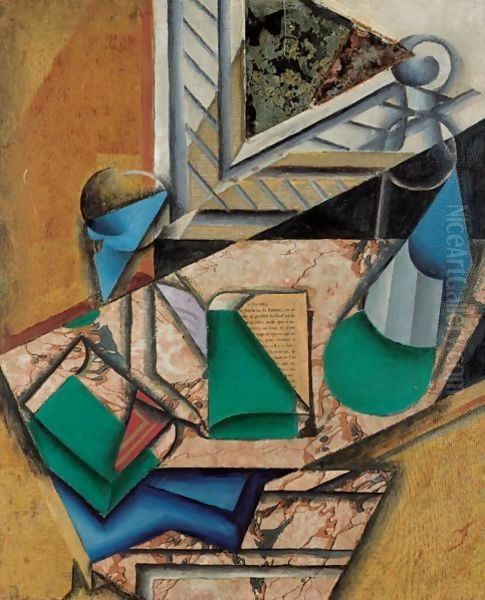 La Console De Marbre Oil Painting by Juan Gris